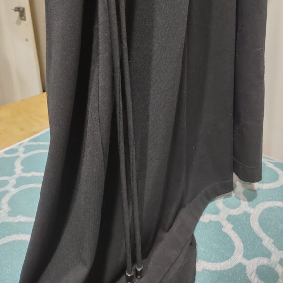 DONNA RICCO BLACK SLEEVELESS ASYMMETRIC LAYERS EVENING DRESS RUCHED SIDE SIZE 14 - Picture 4 of 12